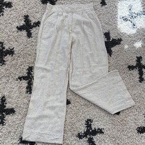 Abercrombie & Fitch Cream Linen Trousers